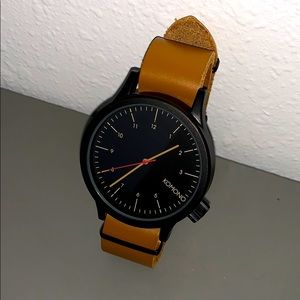 Men’s KOMONO Watch with Cognac leather strap 🔥